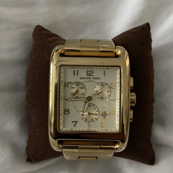MICHAEL KORS Jet Set Chronograph Gold-tone Ladies Watch (MK5436). Pre-owned. - Picture 4 of 8